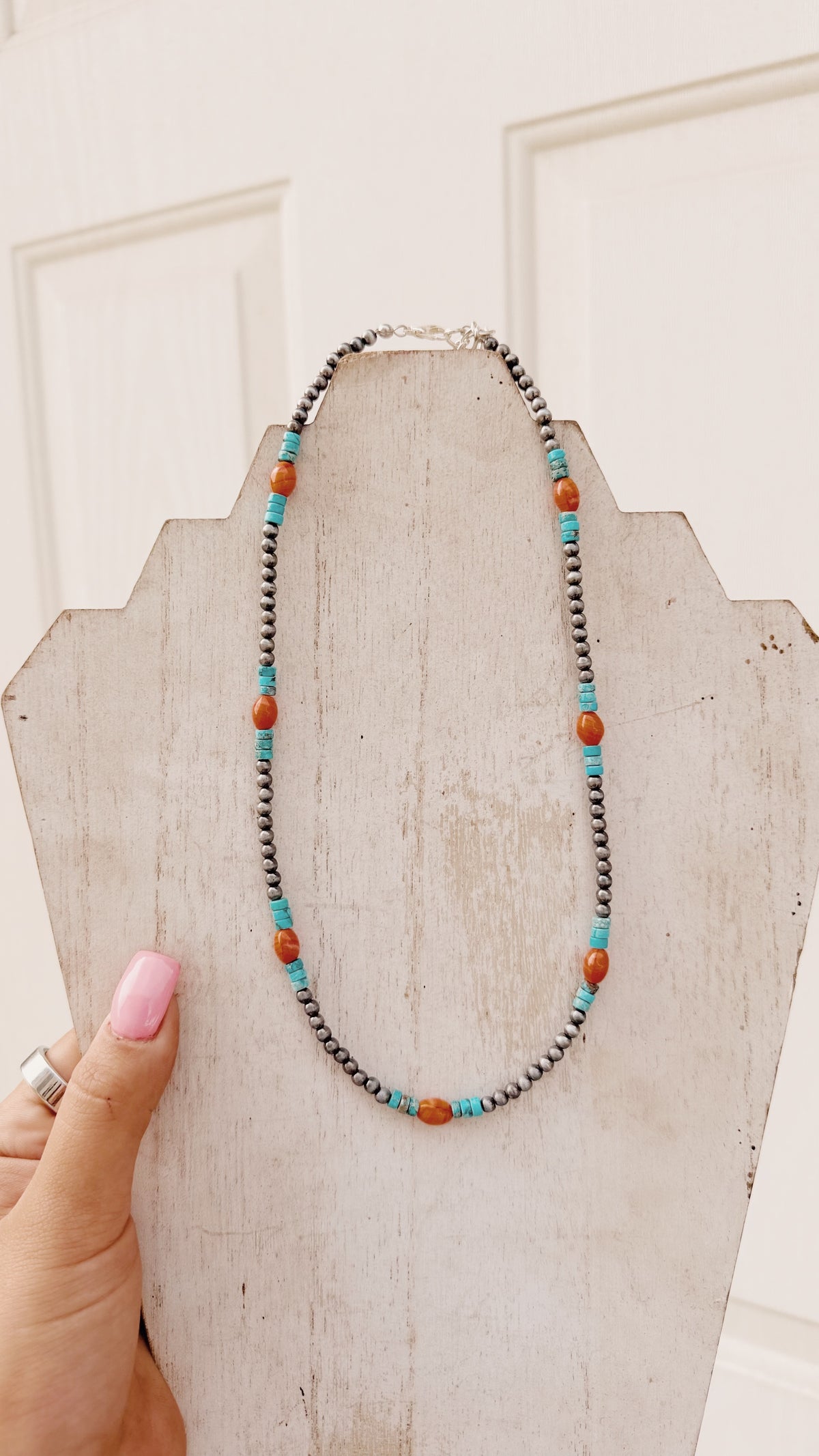 Orange and Turquoise Necklace