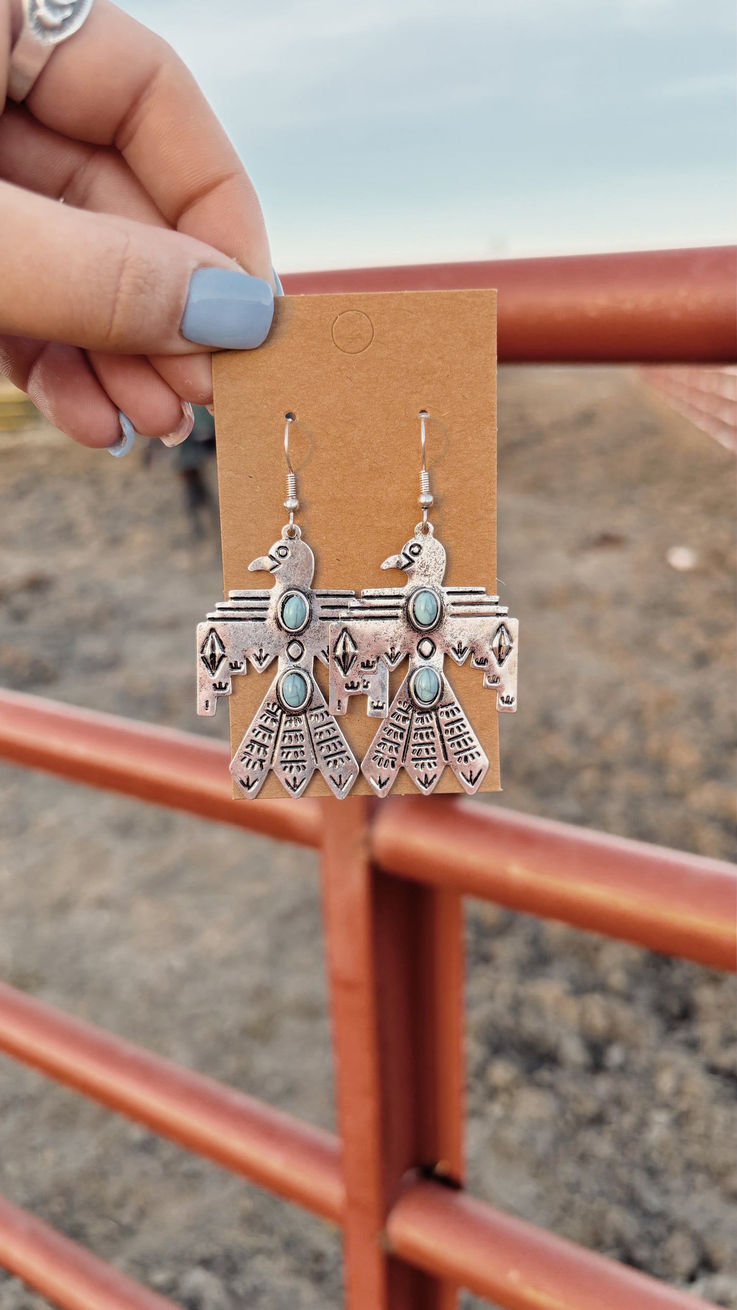 Thunder Bird Dangle Earrings