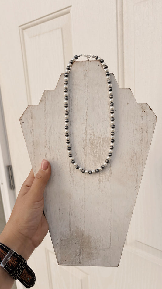 Pearl and Navajo Beaded Necklace